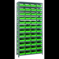 Quantum Storage Systems Steel Shelving with plastic bins 1875-108GN